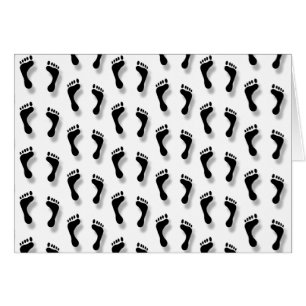 Cartão Pés pretos do teste padrão