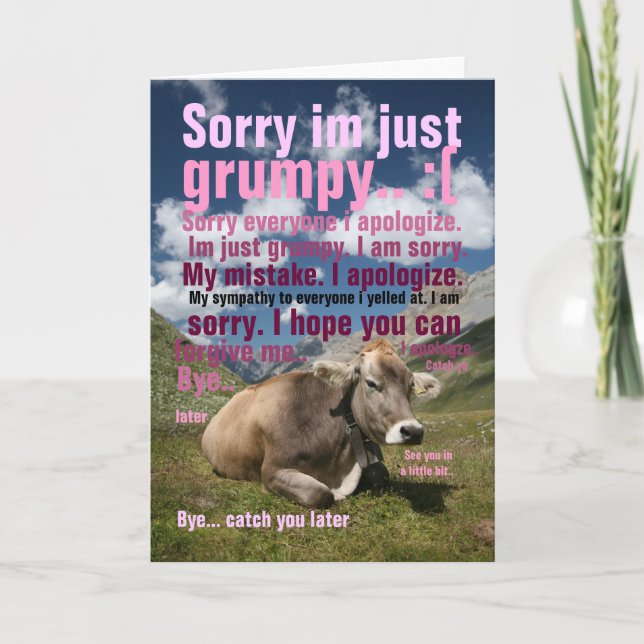 Cartão pesaroso (Frente)