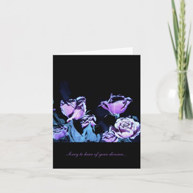 Cartão Pesaroso ouvir seu divórcio… (Frente)
