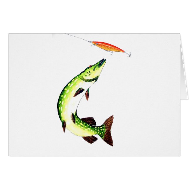 Cartão Pesca a pique e pesca a mosca (Frente Horizontal)