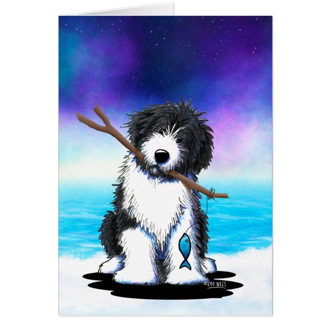 Cartão Pesca Collie (Frente)