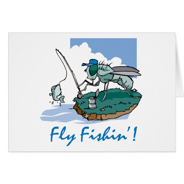 Cartão Pesca com mosca (Frente Horizontal)