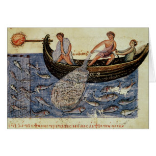 Cartão Pesca com uma rede