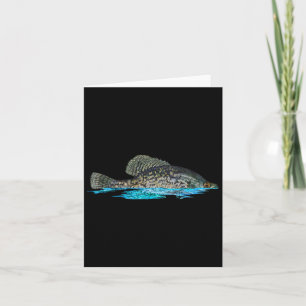 Cartão Pesca De Arte Gráfica De Peixes-Crappie Fishe