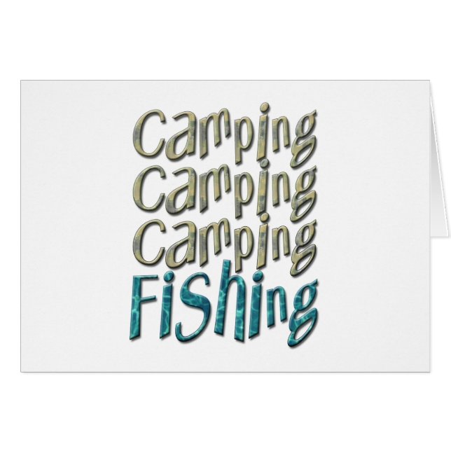 Cartão Pesca de campismo (Frente Horizontal)