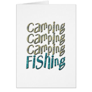 Cartão Pesca de campismo