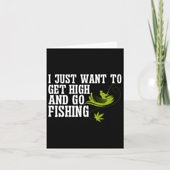 Cartão Pesca de Erva Fischerman Angler 1 (Frente)