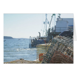 Cartão Pesca de lagosta no porto Bar