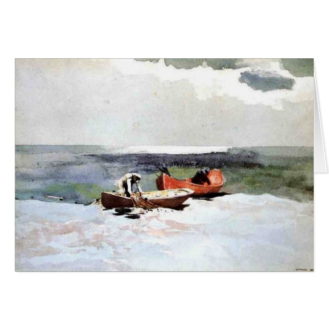 Cartão Pesca de mar profundo (Frente Horizontal)