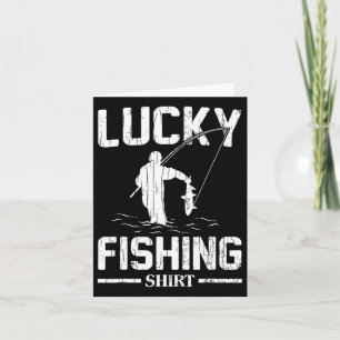 Cartão Pesca de Sorte — Pesca Engraçada Pescadores — Gráf