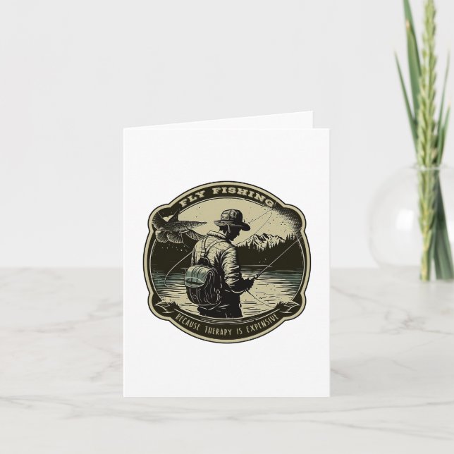 Cartão Pesca De Voo - Porque A Terapia É Cara (Frente)
