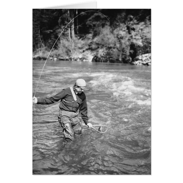 Cartão Pesca do homem (Frente)