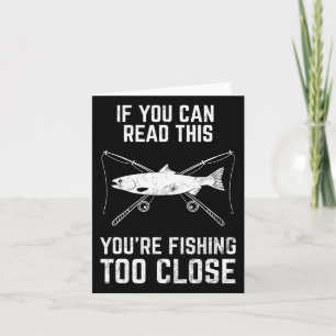 Cartão Pesca Engraçada Pescando Muito Perto do Dia dos Pa