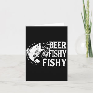 Cartão Pesca Engraçado Com Cerveja