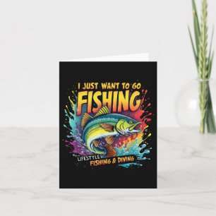 Cartão Pesca Eu Só Quero Ir Pescar Estilo De Vida