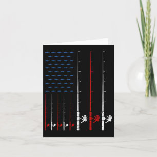 Cartão Pesca Rods - Bandeira Americana