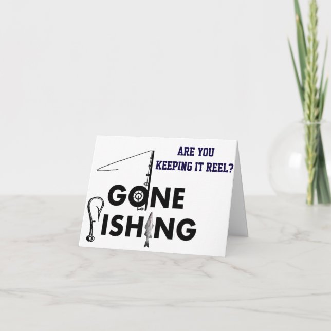 Cartão PESCADOR **aniversário de 40 anos** MANTENDO-O REE (Frente)