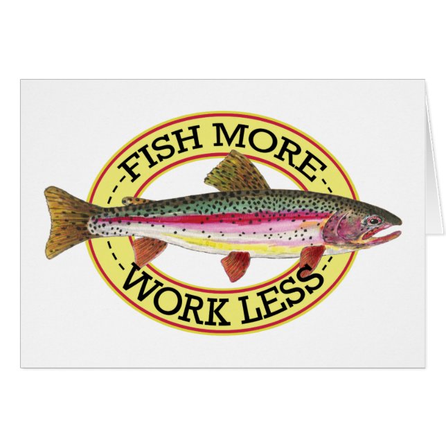 Cartão Pescador de Trouts Fly (Frente Horizontal)