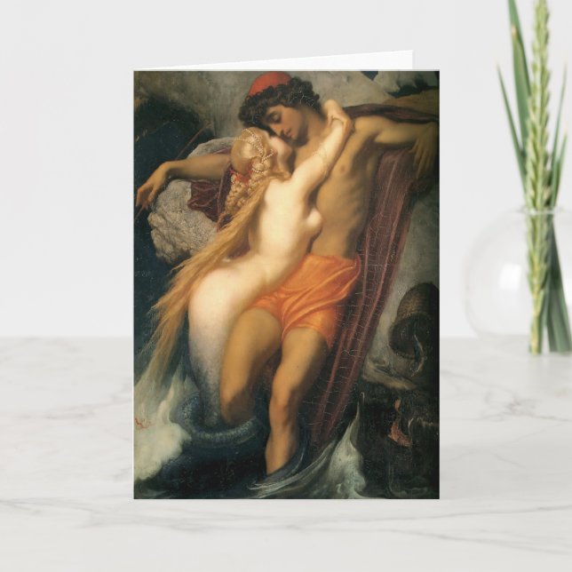 Cartão Pescador e sirene (Frente)