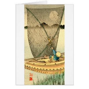 Cartão Pescador japonês no.1