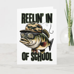 Cartão Pescando 100 Dias de Escola de pesca