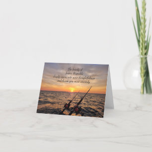 Cartão Pescar Com Simpatia Do Sol Obrigado