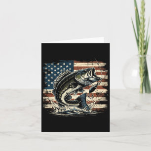 Cartão Pescar Pavilhão B Americano Pescador de Peixes