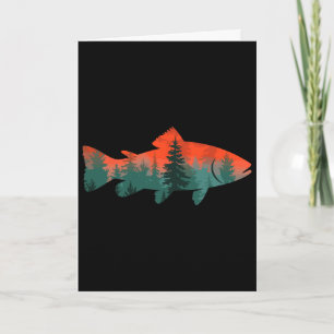 Cartão Pescaria com Mosca Pescador Natureza