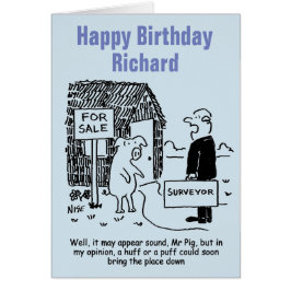 Cartão Pesquisador dá a Pig sua avaliação de uma propried