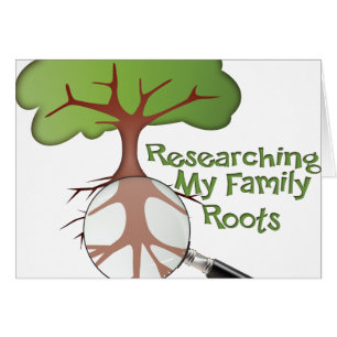 Cartão Pesquisando minhas Raízes Familiares