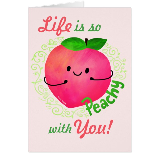 Cartão Pêssego Positivo - Pêssego (Frente)