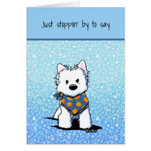 Cartão Pêssego Westie KiniArt