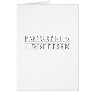 Cartão Pessoa idosa Futhark dos Runes