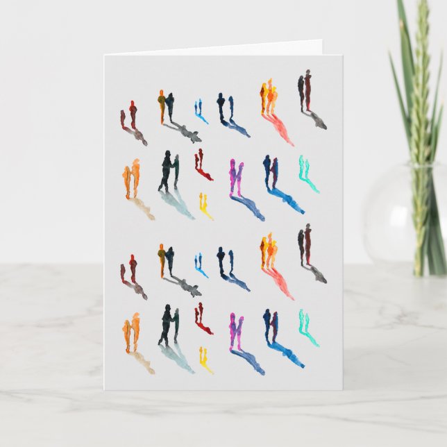 Cartão Pessoas art aquarela arte (Frente)