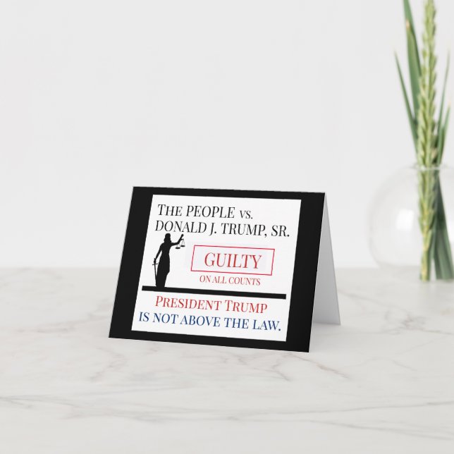 Cartão Pessoas contra o veredicto de Trump Guilty (Frente)