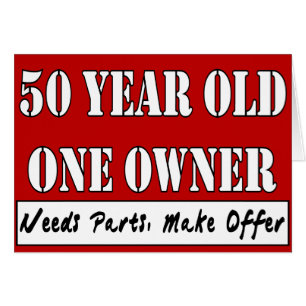 Cartão Pessoas de 50 anos, um proprietário - as peças das