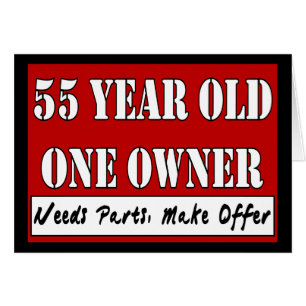 Cartão Pessoas de 55 anos, um proprietário - as peças d