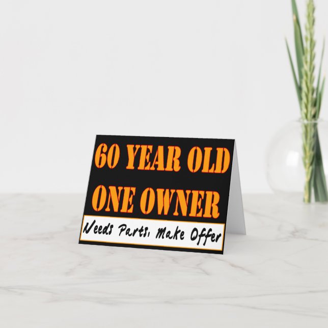 Cartão Pessoas de 60 anos, um proprietário - as peças das (Frente)