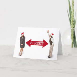 Cartão Pessoas de visco de Feliz Natal Humor Coronavírus