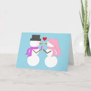 Cartão Pessoas do Amor e Neve: Vazio Winter