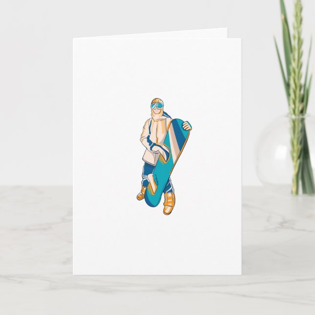 Cartão Pessoas Snowboarder (Frente)