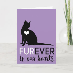 Cartão Pet Cat Condolence Para Sempre Em Nossos Coraçõe