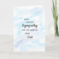 Pet Cat Simpatia Condolências Saudação Pintada