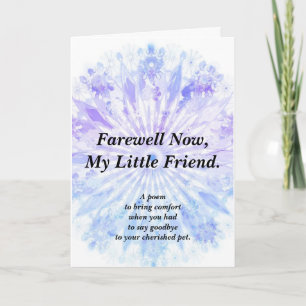 Cartão Pet Foled de Poema de Simpatia