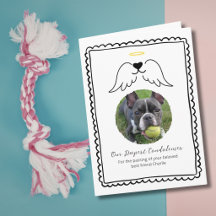 Pet Loss Sympathy Dog Angel Wings Custom Photo