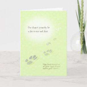 Cartão Pet Loss Sympathy -Vet - Pawprints