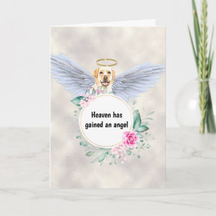 Cartão Pet memorial Labrador cão angel asas poema
