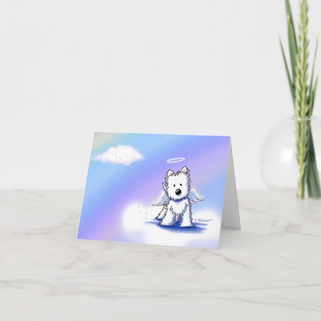 Cartão Pet Perde Simpatia Westie Angel (Frente)