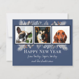 Cartão Pet Photo Watercolor Winter Themed