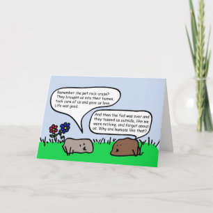 Cartão Pet Rock Greeting Card